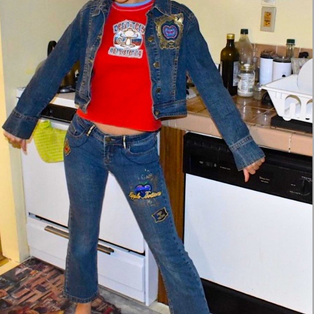 Apple Bottoms Denim Jean Tie Up Set